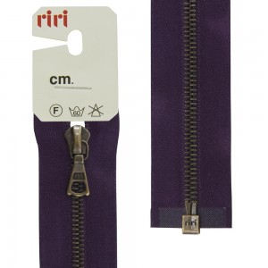 Riri 3000105/65/2510 Молния металлическая, разъемная, на атласной тесьме, 4 мм, 65 см, фиолетовый темный