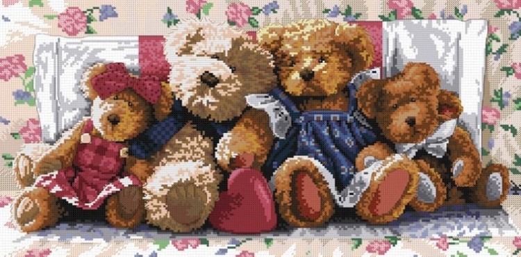 Набор для вышивания Белоснежка 1305-14 Медвежья семейка