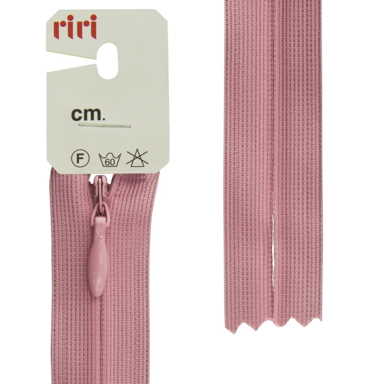 Riri 6010917/50/2420 Молния потайная, неразъемная, 4 мм, 50 см, розовый холодный