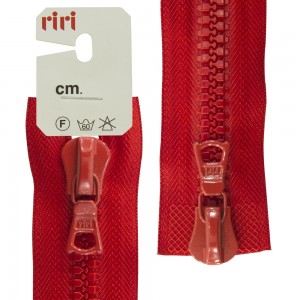 Riri 6016575/80/2407 Молния тракторная, разъемная, 2 замка, 8 мм, 80 cм, красный