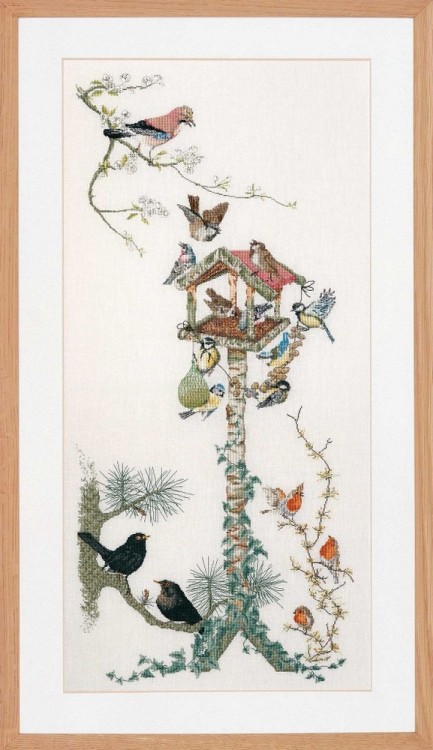 Набор для вышивания Thea Gouverneur 1065A Bird Table (Кормушка для птиц)