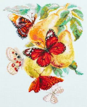 Чудесная игла 130-051 Бабочки на груше