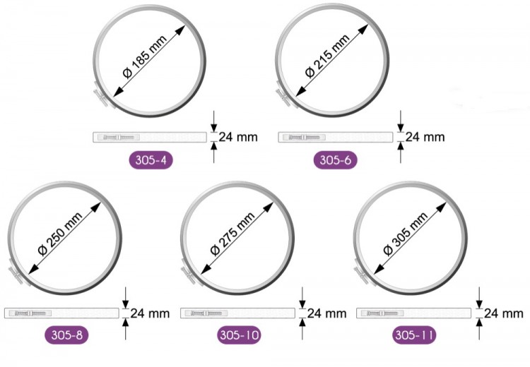 Klass&Gessmann 305-6 Пяльцы для вышивания круглые с замком настольные