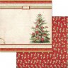 Stamperia SBB567 Бумага двухсторонняя для скрапбукинга "Christmas Vintage Christmas Tree"