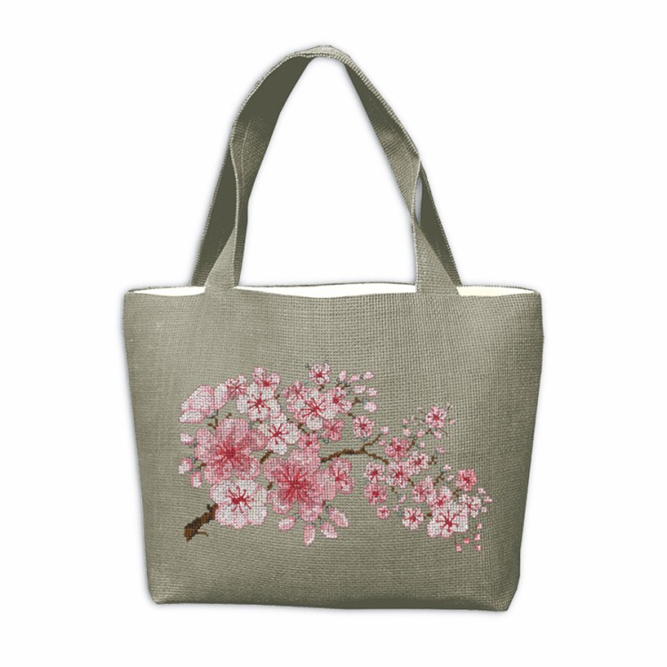 Набор для вышивания Le Bonheur des Dames 8019 Сумка "Handbag Sakura Flowers" (Цветы сакуры)