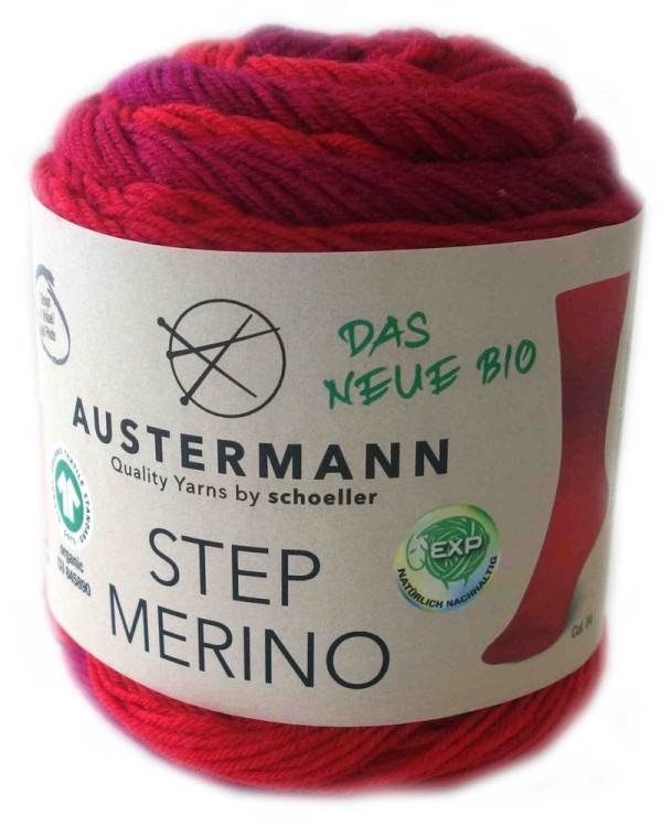 Пряжа для вязания Austermann 90318 Step Merino 4-fath Gots