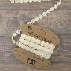 Goodman 4GB762.371 Кружево гипюр, ширина 18 мм, цвет бежевый, 4.5 м