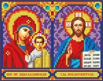 Набор для вышивания Каролинка КБИН 5011 Господь Вседержитель и Богородица Казанская