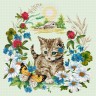 Набор для вышивания Многоцветница МЛН-32 Лето. Котёнок в деревне