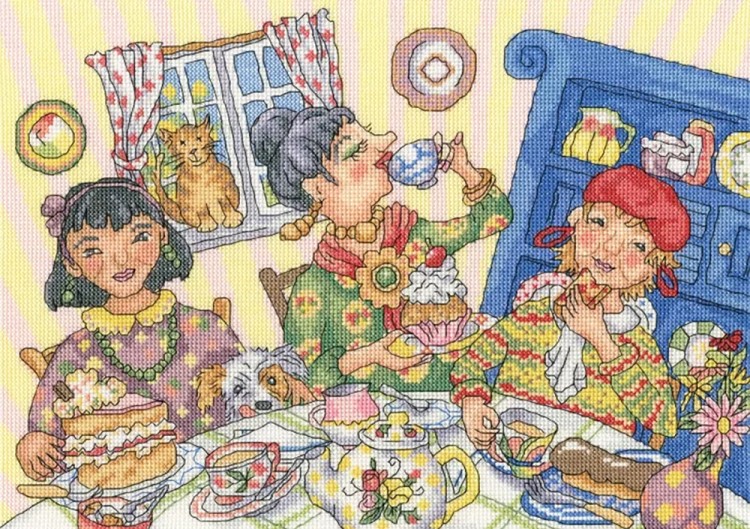 Набор для вышивания Bothy Threads XWB2 Tea And Cake (Чай С Тортом)