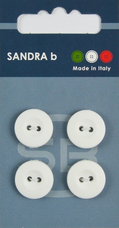 Sandra CARD014 Пуговицы, белый