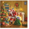 PAW Decor Collection SDL231800 Салфетка трехслойная для декупажа "Дед Мороз пришел..."