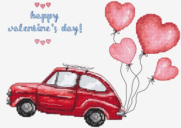 Набор для вышивания LetiStitch 983 Happy Vallentine’s Day (Счастливого Дня Валентина)