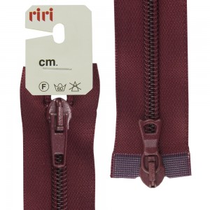 Riri 2522084/55/2411 Молния спираль, разъемная, 2 замка, 6 мм, 55 см, бордовый