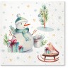 PAW Decor Collection TL834000 Салфетка трехслойная для декупажа "Прекрасный снеговик"