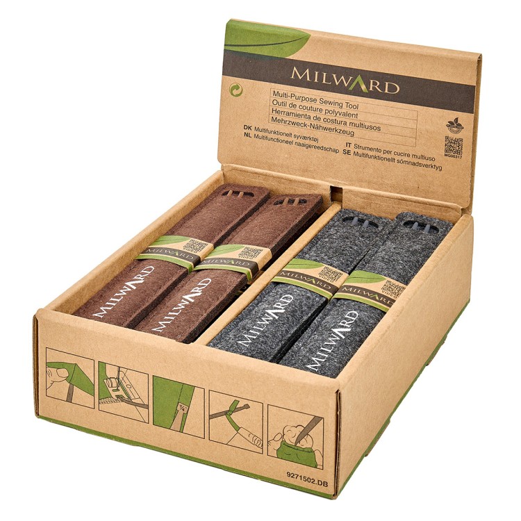 Hemline 9271502.DB Инструмент для шитья 6-в-1, 2 шт, в фетровом чехле