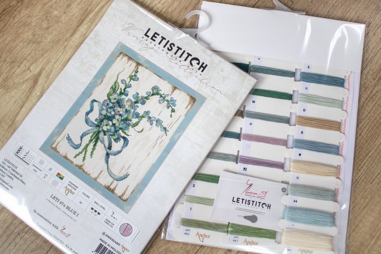 Набор для вышивания LetiStitch 974 Blue I (Голубые) Набор для вышивания LetiStitch 974 Blue I (Голубые)