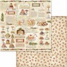 Stamperia SBB568 Бумага двухсторонняя для скрапбукинга "Christmas Vintage Patisserie"