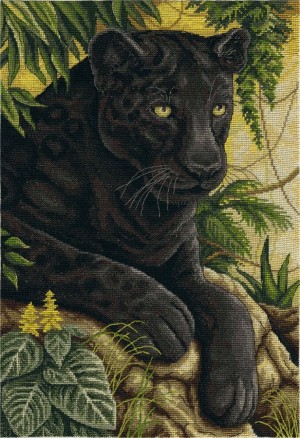Панна J-1697 (Ж-1697) Черный бархат джунглей