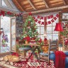 Набор для вышивания LetiStitch L8105 Christmas Cabin (Рождественский домик)