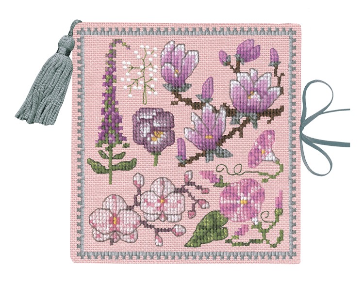 Набор для вышивания Le Bonheur des Dames 3482 Чехол для игл "Needle Case Pink Flowers" (Розовые цветы)