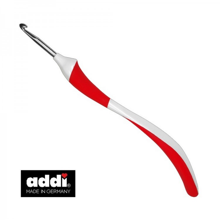 Addi 140-7 Крючок вязальный с эргономичной ручкой AddiSwing 16см