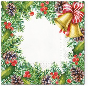 PAW Decor Collection TL231500 Салфетка трехслойная для декупажа "Рождественская рамка"