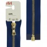 Riri 3503219/70/9603 Молния металлическая, разъемная, на атласной тесьме, 6 мм, 70 см, синий