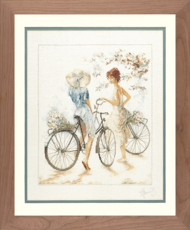 Набор для вышивания Lanarte PN-0007949 Girls on bicycle