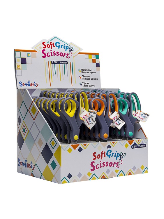 Hemline B4807 Ножницы для хобби с мягкими ручками, 17 см