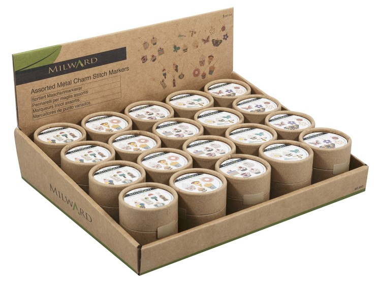 Hemline C003.2513221 Маркеры для вязания металлические в тубах, 5 шт