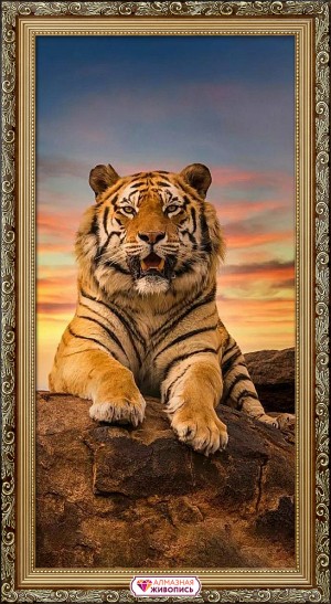 Алмазная живопись АЖ-4142 Довольный тигр