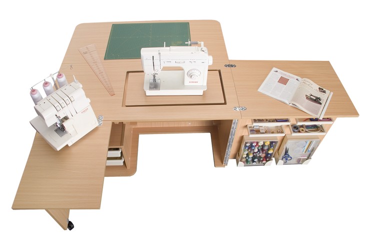 Hemline TLM.E-B001 Стол раскладной для швейной машины с раскройным местом ECLIPSE, бук