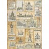 Stamperia DFG398 Карта для декупажа "Сapital of the world"