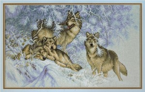 Dimensions 35227 Wintertime Wolves (made in USA)