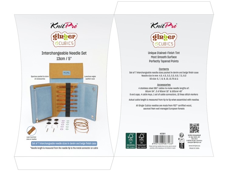 KnitPro 43301 Набор спиц съемных "Ginger Cubics"