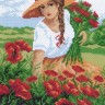 Матренин Посад 0763-1 Девушка с маками