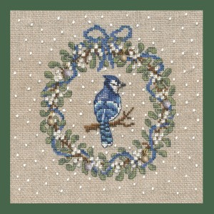 Le Bonheur des Dames 2688 January Wreath Jay Bird (Январский Венок Сойка)
