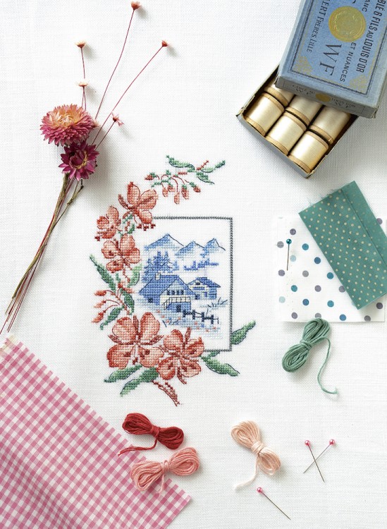 Французская вышивка крестом. Альпийские мотивы Вероник Алжинер