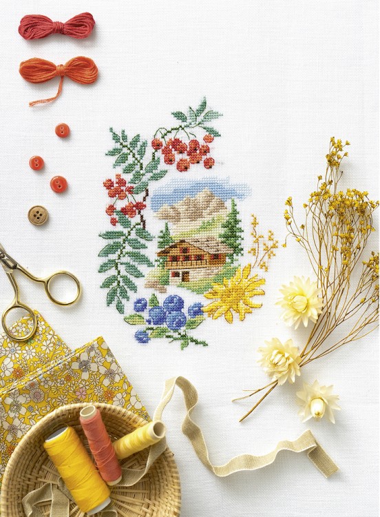 Французская вышивка крестом. Альпийские мотивы Вероник Алжинер