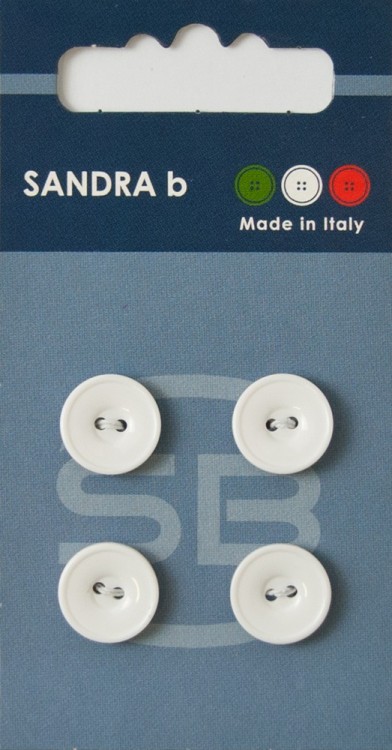Sandra CARD017 Пуговицы, белый