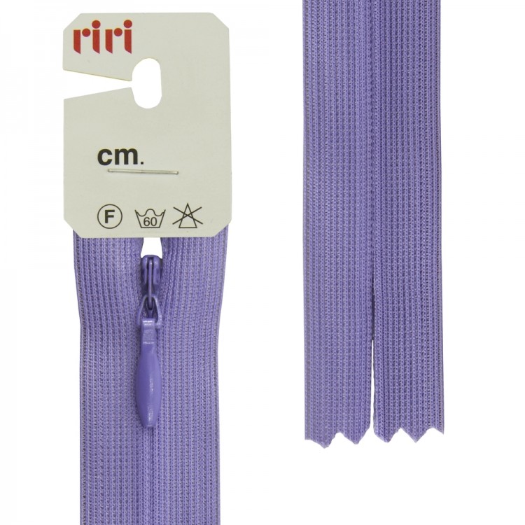 Riri 6010917/50/2513 Молния потайная, неразъемная, 4 мм, 50 см, сиреневый