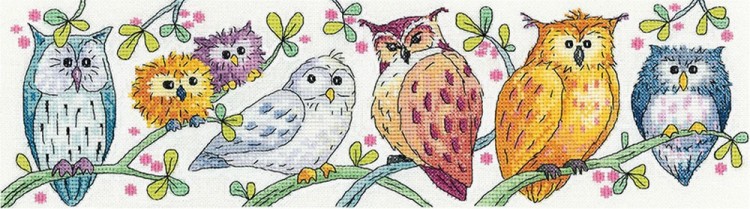 Набор для вышивания Heritage KCOP1575E Owls on Parade (Парад сов)