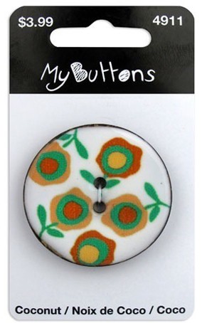 Blumenthal Lansing 630004911 Пуговица My Buttons - Coconut "White Flowers"