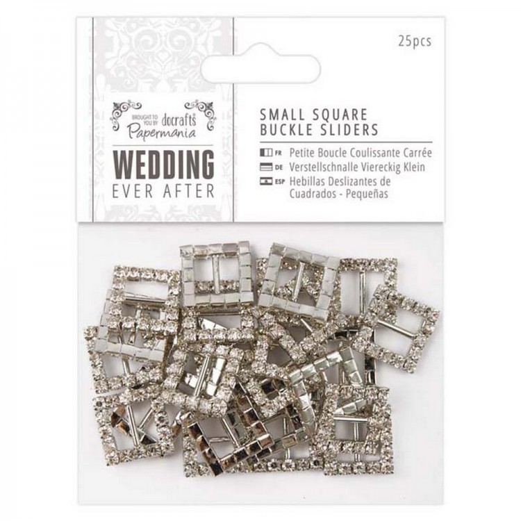 Docrafts PMA158440 Набор декоративных элементов Wedding Квадратные пряжки