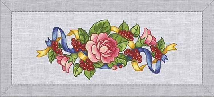 Мережка Q-35 Розы с лентами