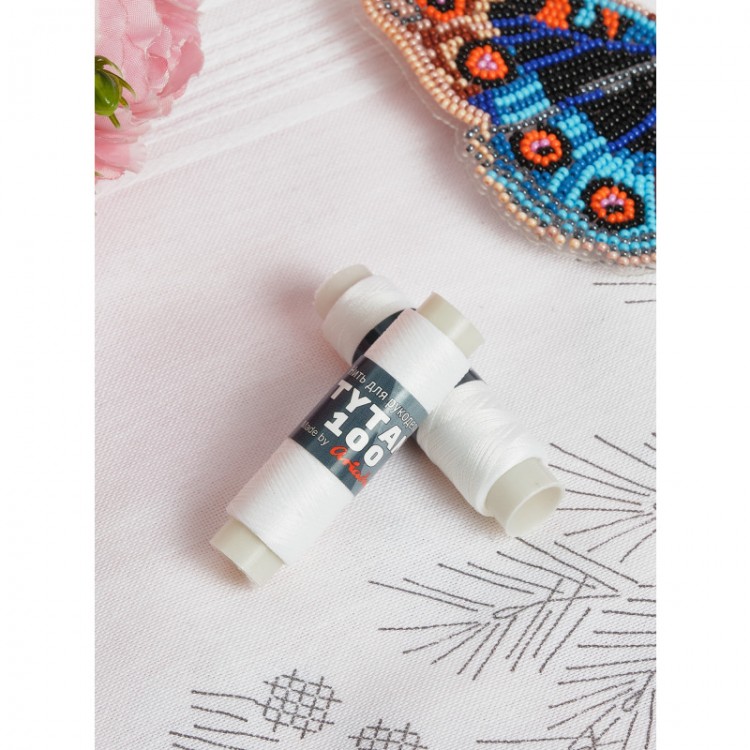 Ariadna Tytan.1500 Нить для бисера Tytan 100 белая 100м (10 шт)