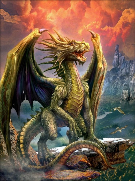 Алмазная живопись АЖ-1961 Сказочный дракон