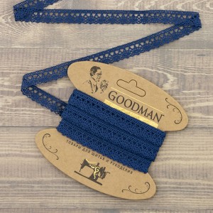 Goodman K-5001-242 Кружево плетеное, ширина 10 мм, цвет синий, 5 м