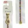 Riri 3513883/80/2101 Молния металлическая, разъемная, разноцветное звено, 6 мм, 80 см, белый